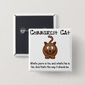 Regels van het communisme vierkante button 5,1 cm (Voorkant /achterkant)