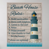 Regels van het Huis van Beach Poster (Voorkant)