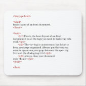 regels van html muismat (Voorkant)