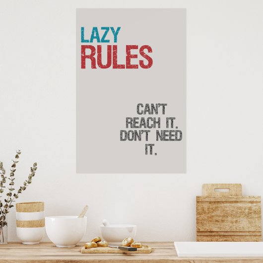 Regels van Lazy Poster (Keuken)