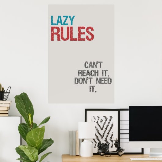 Regels van Lazy Poster (Thuiskantoor)