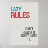 Regels van Lazy Poster (Voorkant)