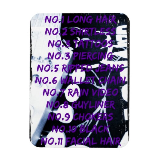 Regels van Rock Stars Fotomagneet Magneet (Verticaal)