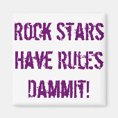 Regels van Rock Stars Magnet (Voorkant)