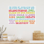 Regels voor afspeelruimte Poster Regelgeving regen (Keuken)