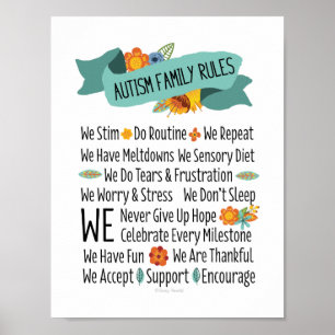 Regels voor Autism Family House Poster