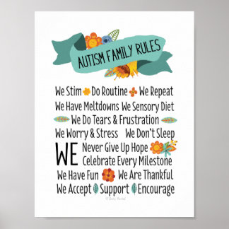 Regels voor Autism Family House Poster