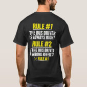 Regels voor autobus- en touringcarchauffeurs t-shirt (Achterkant)