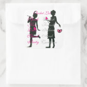 Regels voor bucketlist vierkante sticker (Tas)