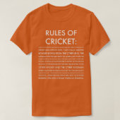 Regels voor cricket Funny T-shirt (Design voorkant)