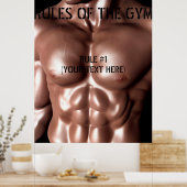 Regels voor de aanpasbare tekst van de Gym Poster (Keuken)