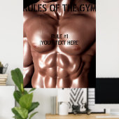 Regels voor de aanpasbare tekst van de Gym Poster (Thuiskantoor)
