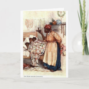  - regels voor de bedtijd van kerstavond, kaart