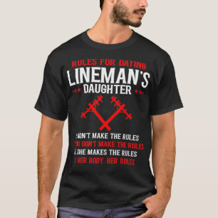 Regels voor de dochter van Lineman T-shirt