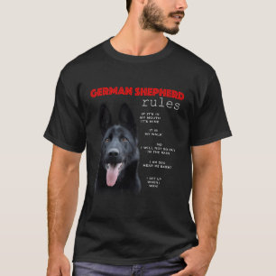 Regels voor de eigenaar van een zwarte herder t-shirt