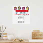 Regels voor de klas van de leraar / BELONINGEN / M Poster (Keuken)