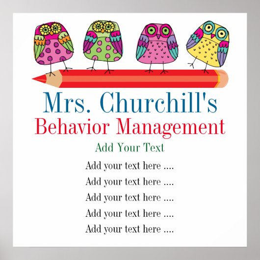 Regels voor de klas van de leraar / BELONINGEN / M Poster (Voorkant)