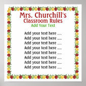 Regels voor de klaslokalen van leraren door SRF Poster (Voorkant)