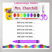 Regels voor de klaslokalen van leraren door SRF Poster (Voorkant)