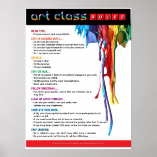 Regels voor de Kunstklas Poster