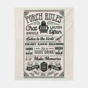 Regels voor de veranda fleece deken