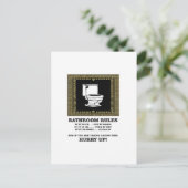 regels voor donkere wc briefkaart (Staand voorkant)