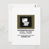 regels voor donkere wc briefkaart (Voorkant / Achterkant)