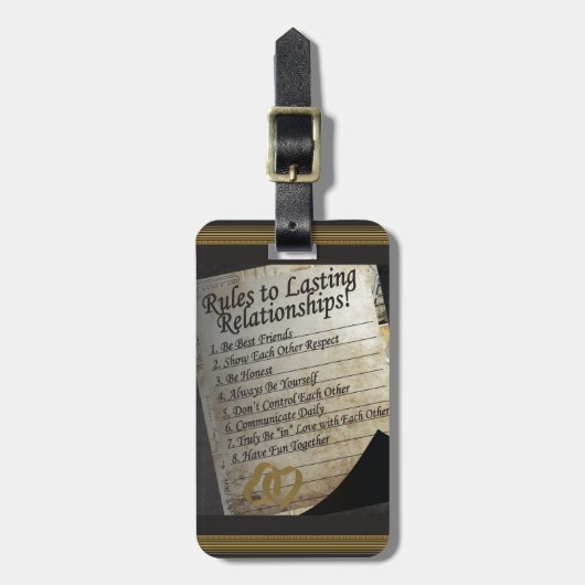 Regels voor duurzame Relaties Bagagelabel (Voorkant verticaal)