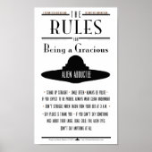 Regels voor een Gracious Abductee Poster (Voorkant)