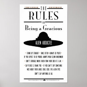 Regels voor een Gracious Abductee Poster