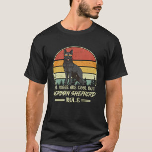Regels voor eigenaar van zwarte Duitse herdershond T-shirt