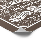 Regels voor familieleden Typografie Poster (Hoek)