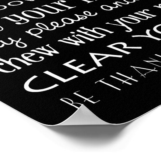 Regels voor gezinstabel poster (Hoek)