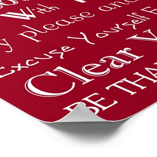 Regels voor gezinstabel poster (Hoek)