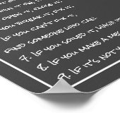 Regels voor grijs en wit huis poster (Hoek)