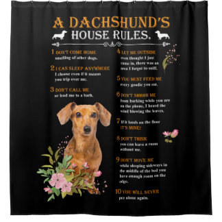 Regels voor het Dachshund-huis Douchegordijn
