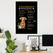 Regels voor het Dachshund-huis Poster (Thuiskantoor)