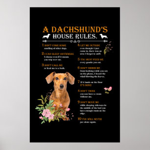 Regels voor het Dachshund-huis Poster