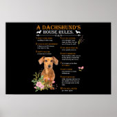 Regels voor het Dachshund-huis Poster (Voorkant)