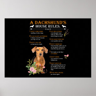 Regels voor het Dachshund-huis Poster