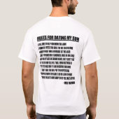 Regels voor het daten met mijn zoon t-shirt (Achterkant)