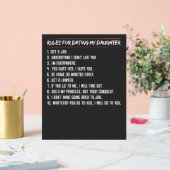 Regels voor het daten van mijn dochter Grappige be Acryl Bord (Huwelijk)