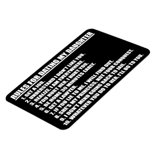 Regels voor het daten van mijn dochter Premium Fle Magneet (Linkerzijde)