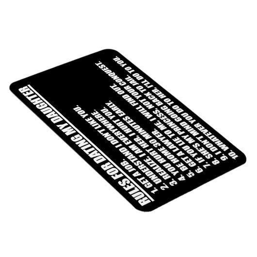 Regels voor het daten van mijn dochter Premium Fle Magneet (Rechterzijde)