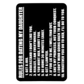 Regels voor het daten van mijn dochter Premium Fle Magneet (Verticaal)