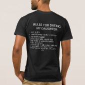 Regels voor het daten van mijn dochter t-shirt voo (Achterkant)