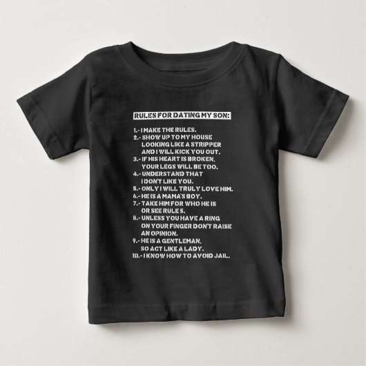 Regels voor het daten van mijn zoon (Voorkant)