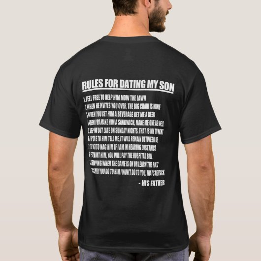 Regels voor het doden van mijn zoon t-shirt (Achterkant)