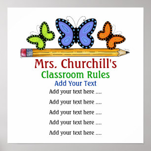 Regels voor het leslokaal van leraren - SRF Poster