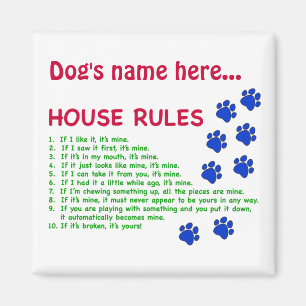 Regels voor honden magneet